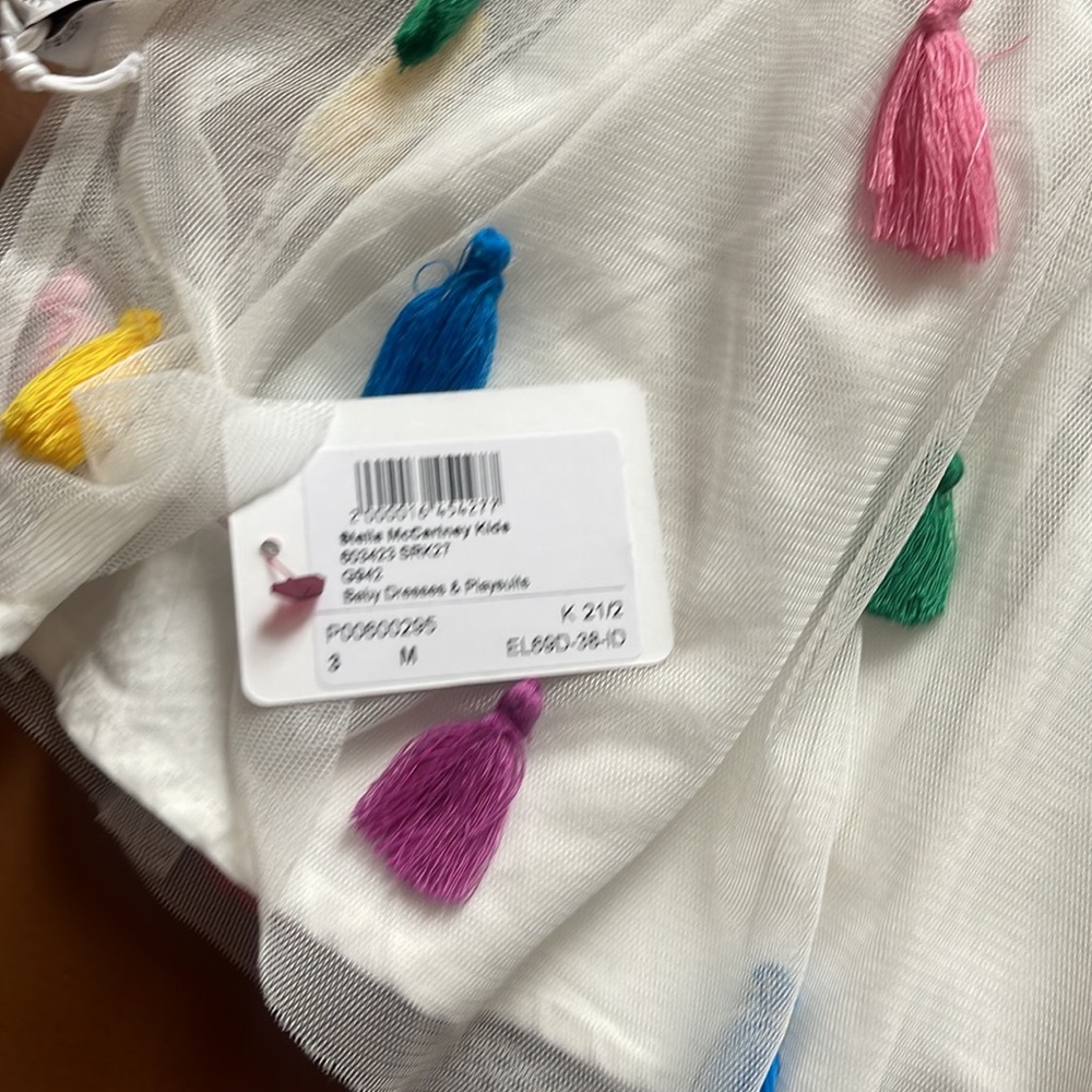 NWT Stella McCartney White Tassle Dress (3 months) - Picture 6 of 6
